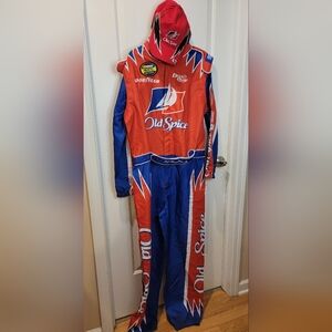 Cal Naughton Jr NASCAR Jumpsuit & Hat Costume TALLADEGA NIGHTS Mens M